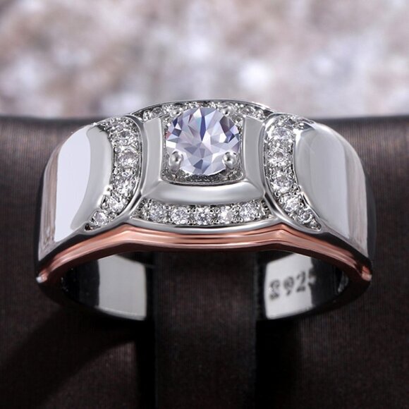 💞Trendy Design Shiny Zircon Gem Chunky Fashion Ring for Women, MARR9233 - Picture 1 of 7